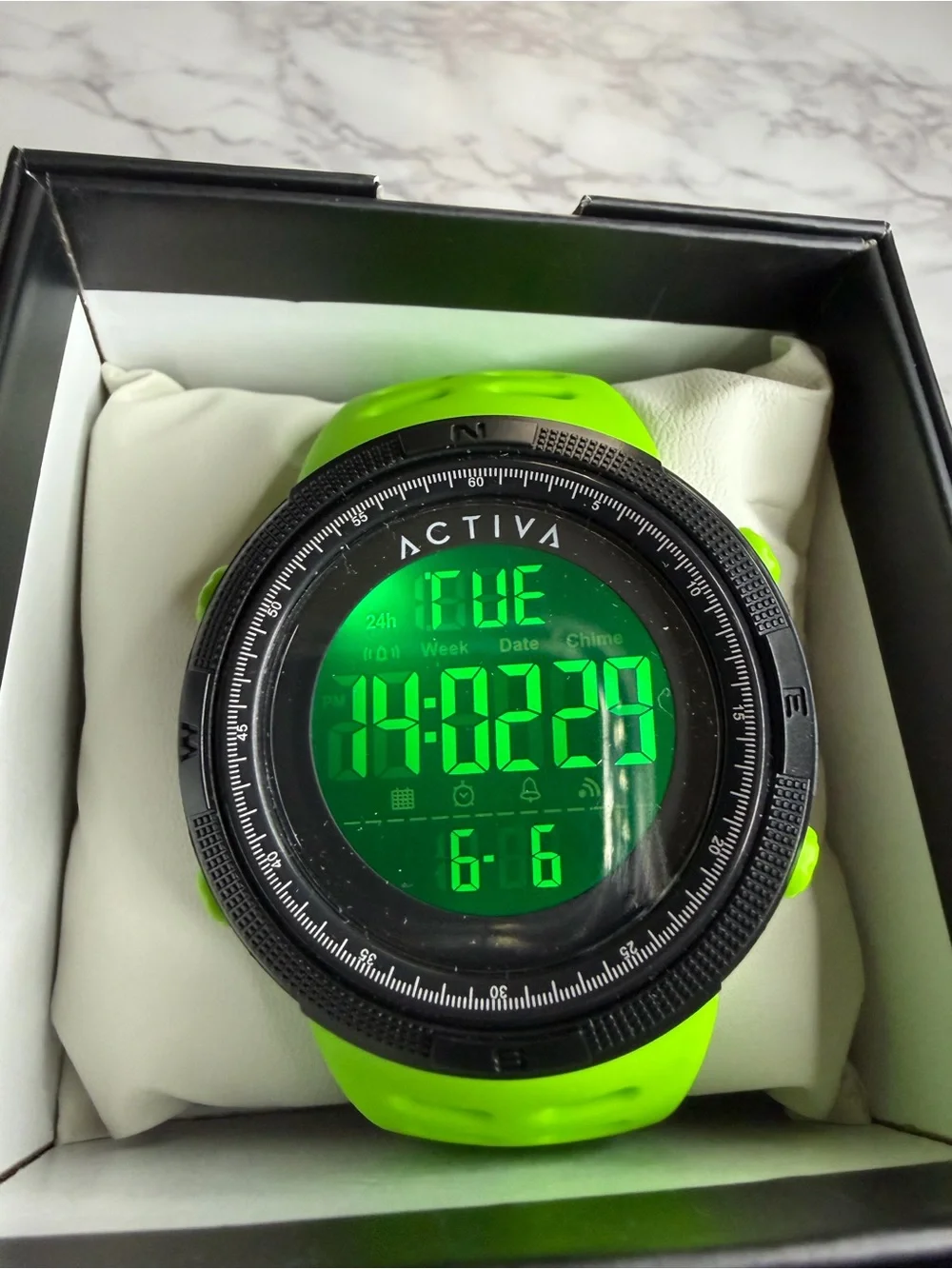New in Box Activa Digital Green Watch